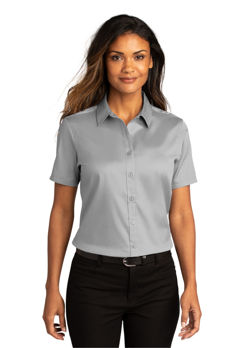 Port Authority Women's Short Sleeve SuperPro React™ Twill Shirt Product Image
