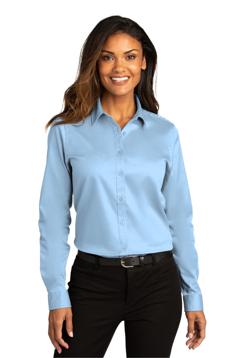 Port Authority Women's Long Sleeve SuperPro React™ Twill Shirt Product Image