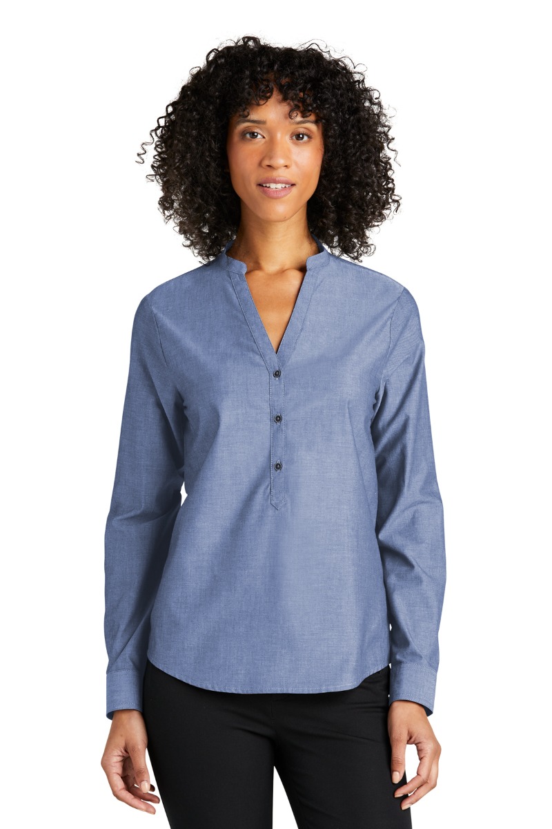 Port Authority Women's Long Sleeve Chambray Easy Care Shirt Product Image