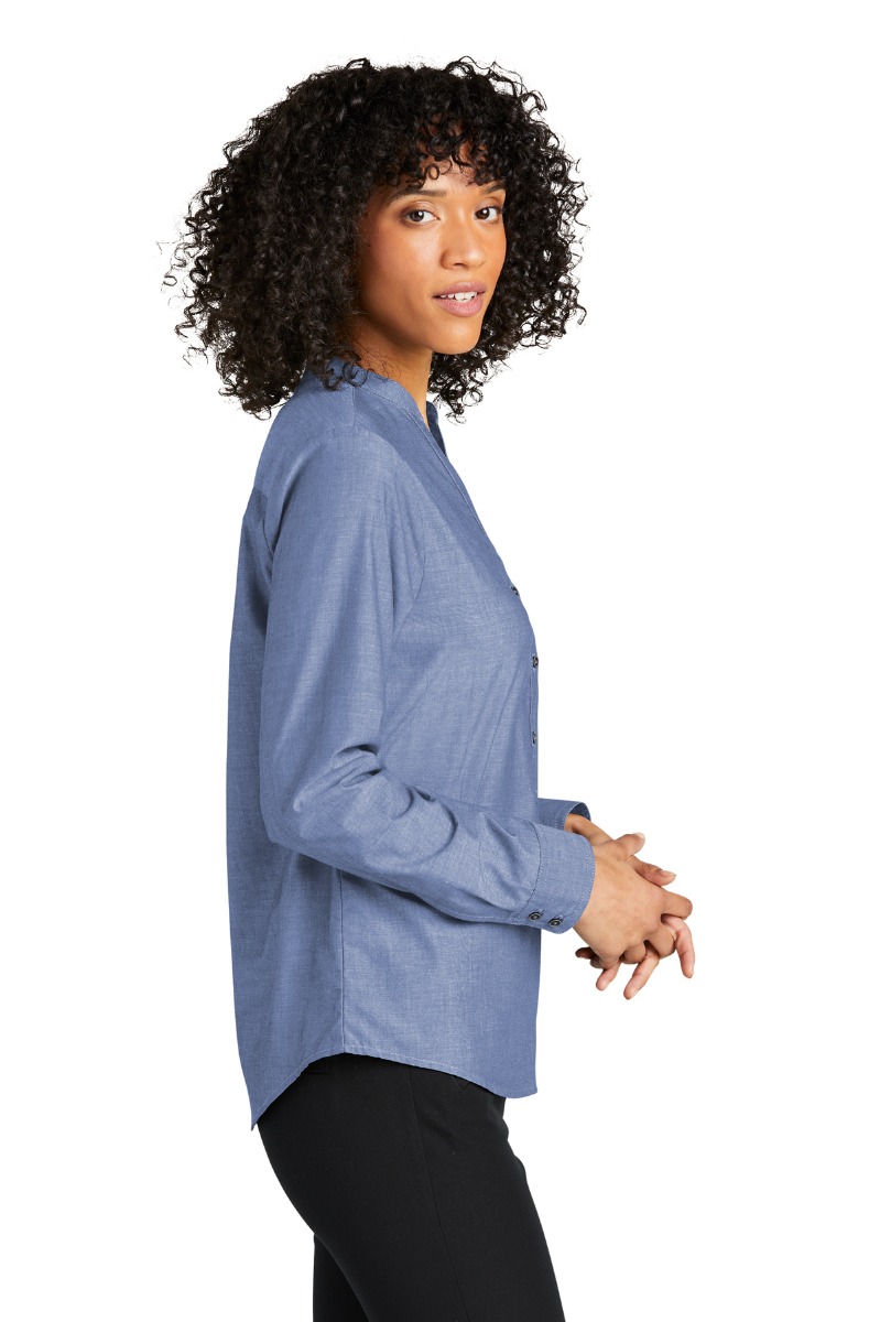 Port Authority Women's Long Sleeve Chambray Easy Care Shirt Product Image