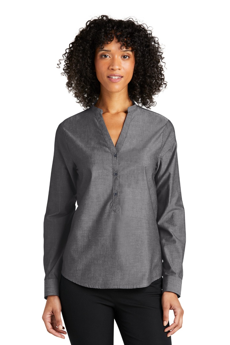 Port Authority Women's Long Sleeve Chambray Easy Care Shirt Product Image