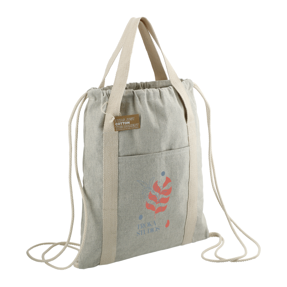 Repose 5 oz. Recycled Cotton Drawstring Bag Product Image