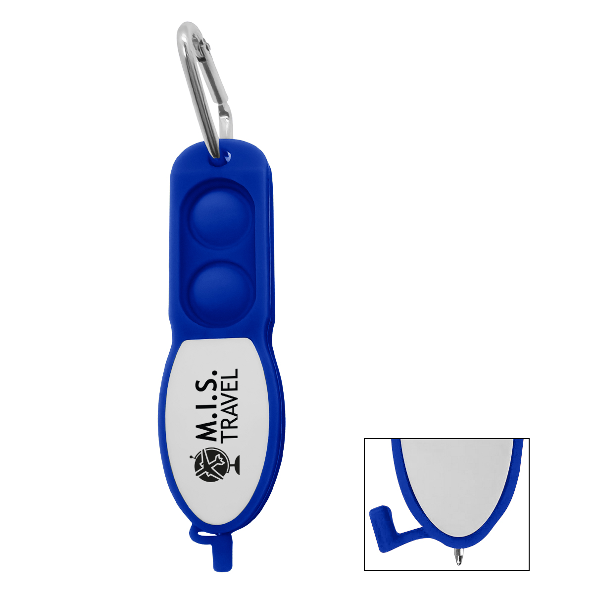 Push Pop Pen with Carabiner Product Image