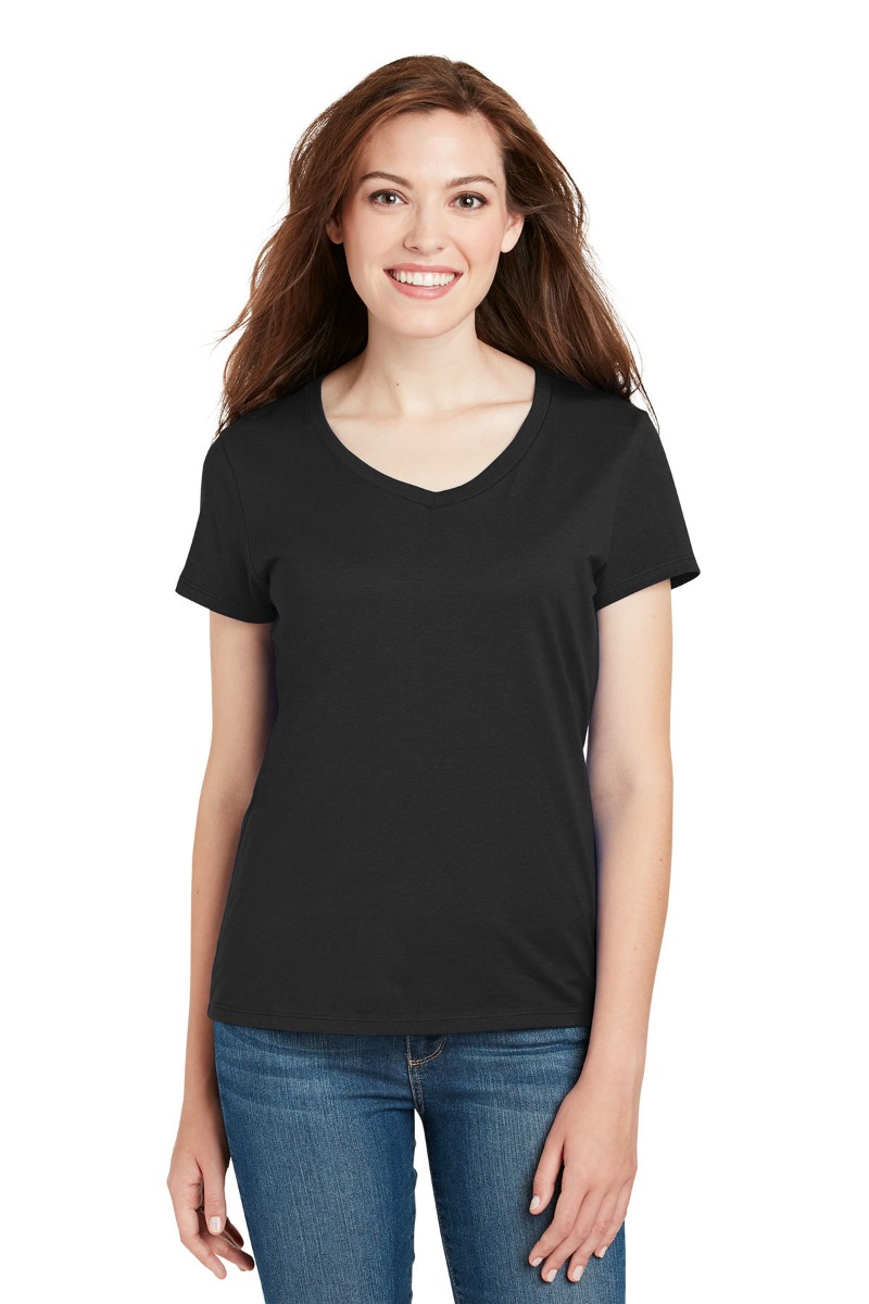 Hanes Women's Perfect-T Cotton V-Neck T-Shirt Product Image