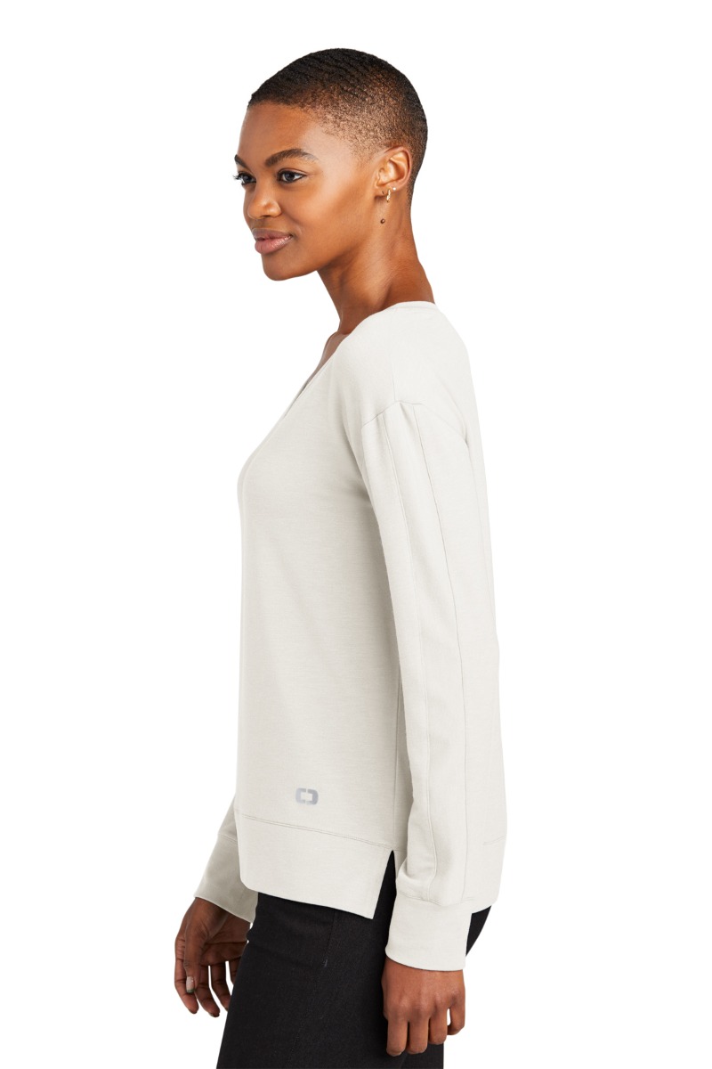 OGIO® Women's Luuma Flex Long Sleeve V-Neck Product Image