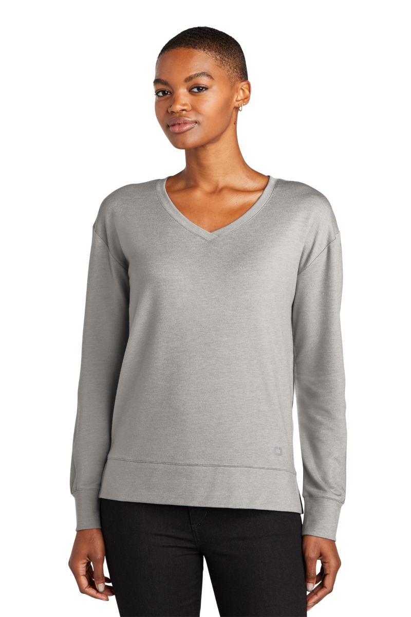 OGIO® Women's Luuma Flex Long Sleeve V-Neck Product Image