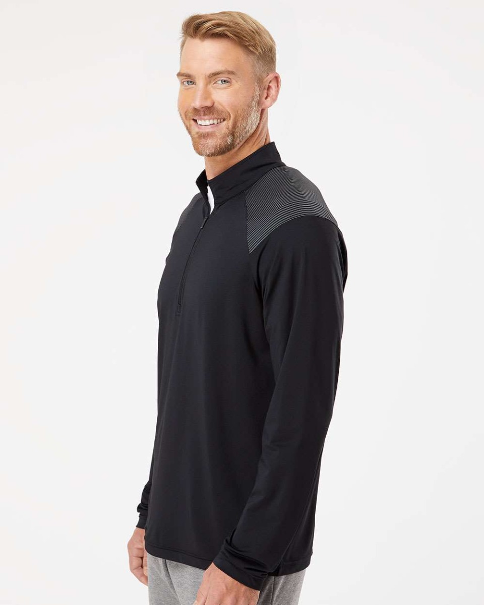 adidas Shoulder Stripe Quarter-Zip Pullover Product Image