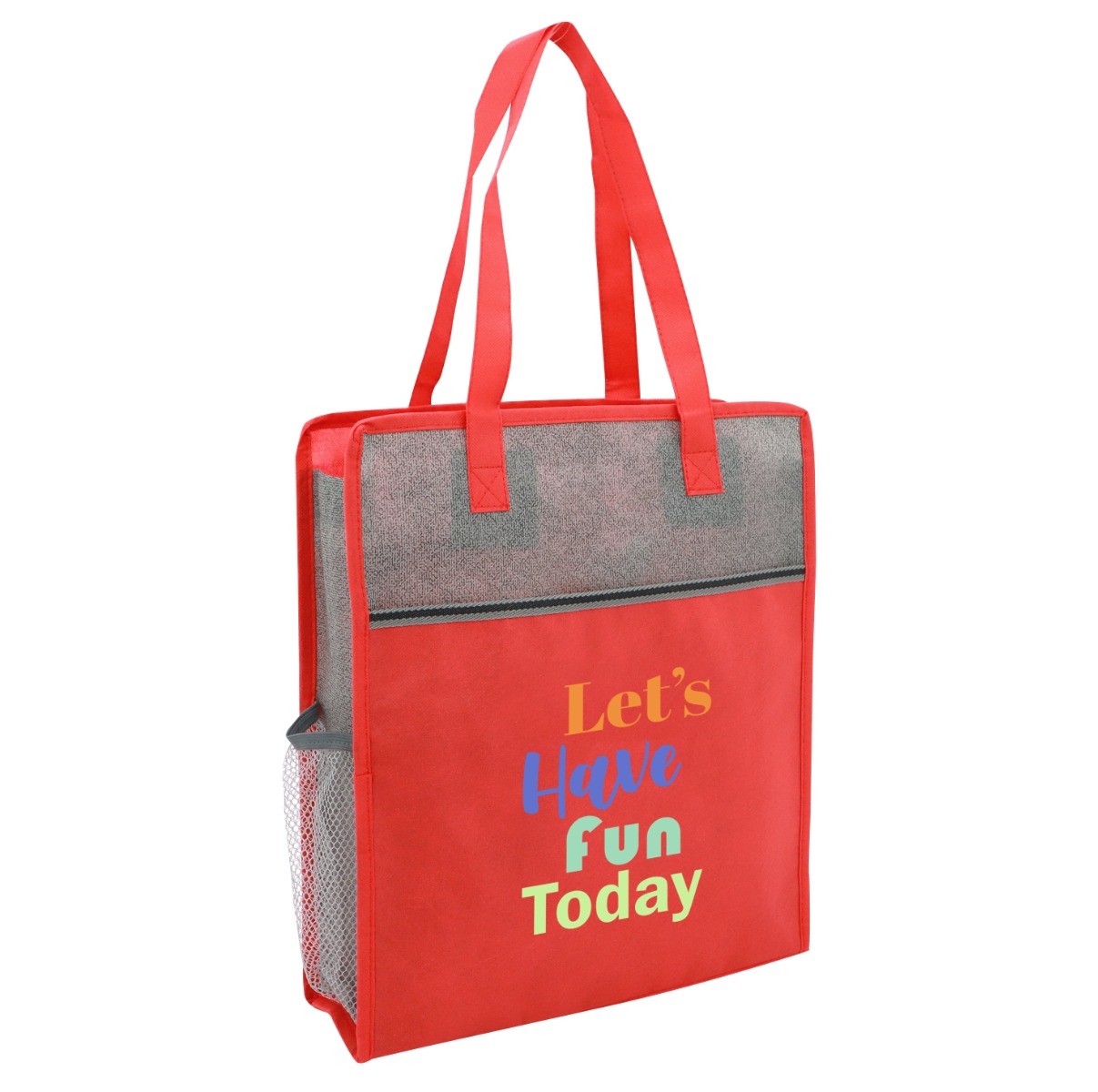 Color Basics Heathered Non-Woven Tote Bag Product Image