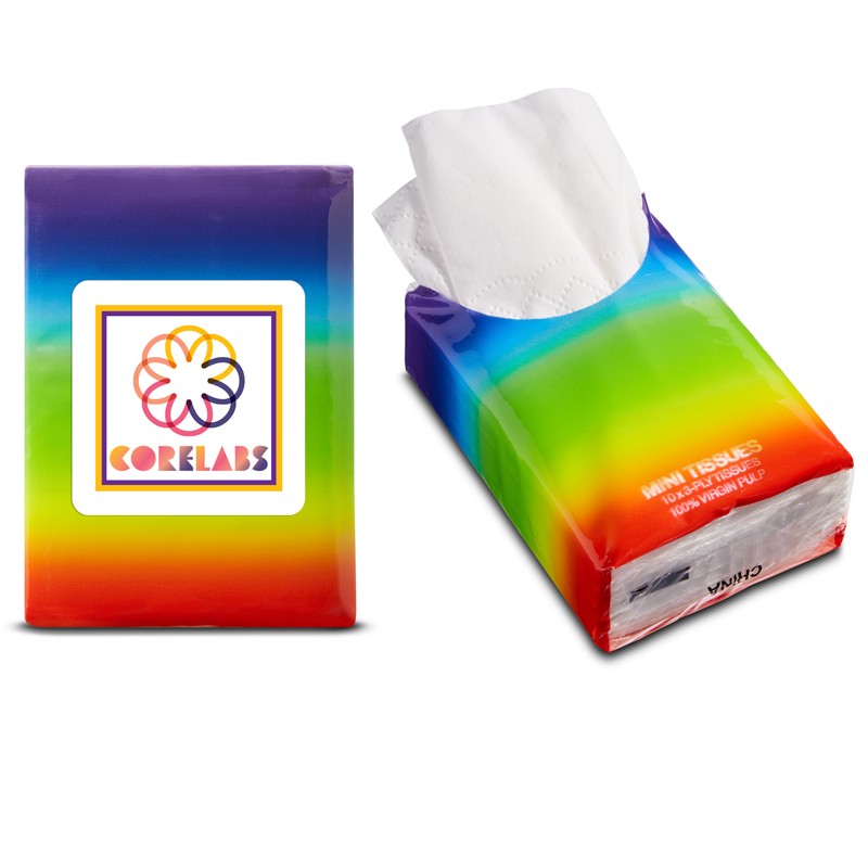 Rainbow Mini Tissue Packet Product Image