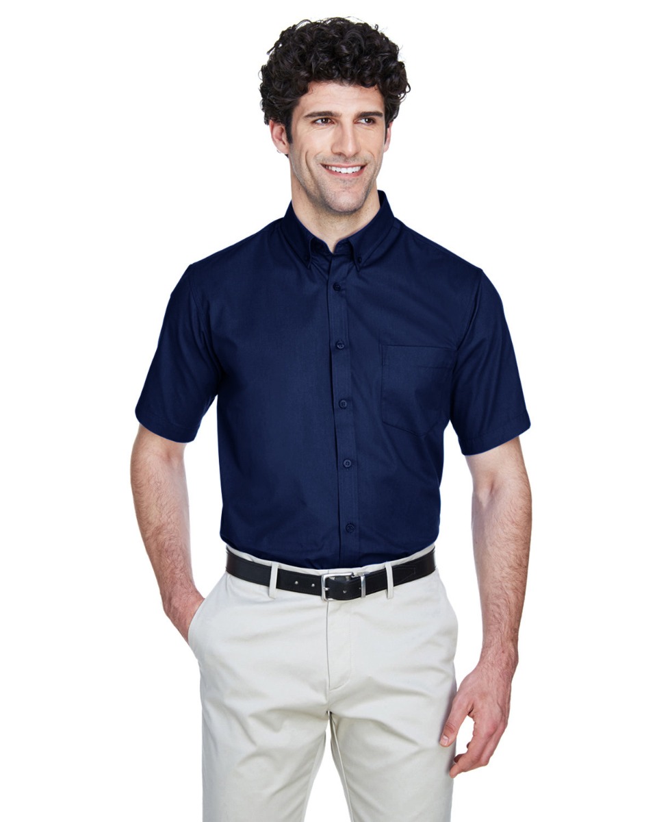 Core 365 Men's Tall Optimum Short-Sleeve Twill Shirt Product Image