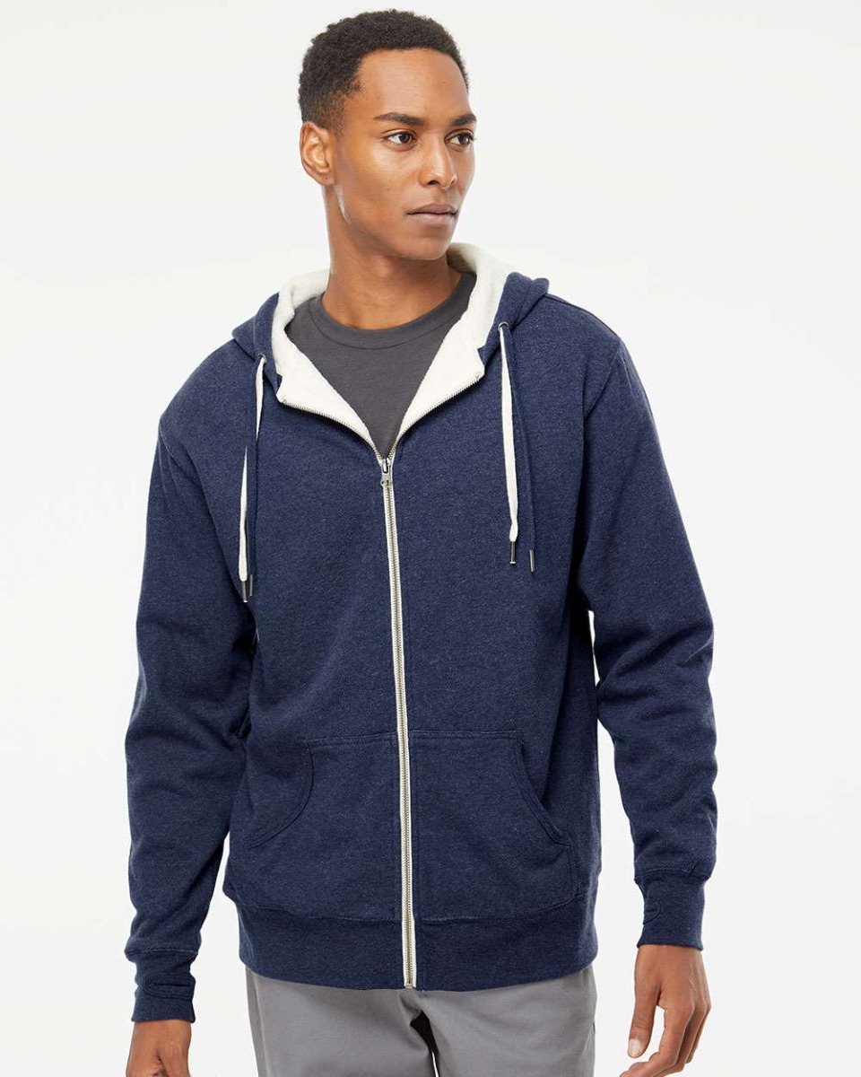Independent Trading Co. Unisex Sherpa-Lined Hooded Sweatshirt Product Image