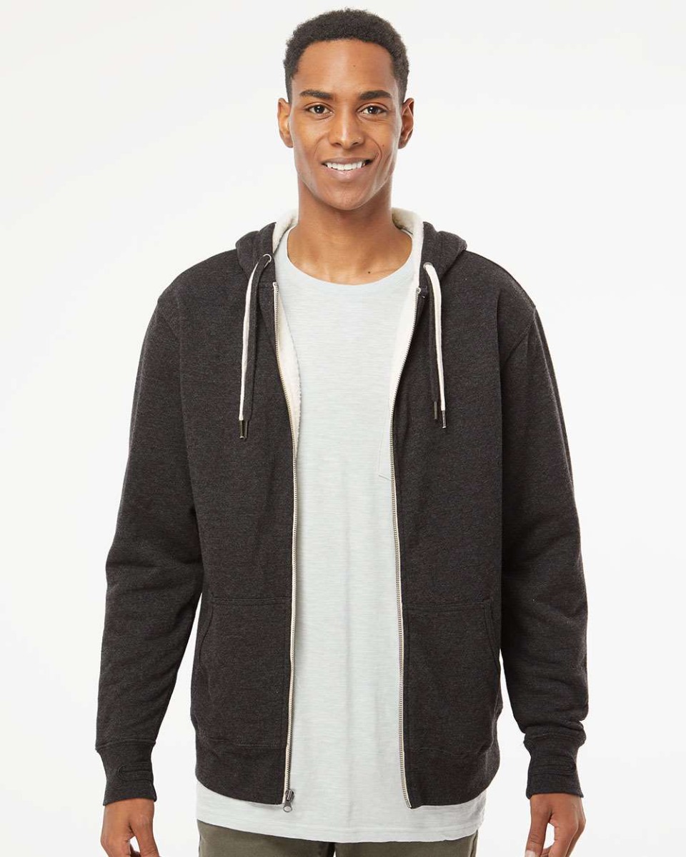 Independent Trading Co. Unisex Sherpa-Lined Hooded Sweatshirt Product Image