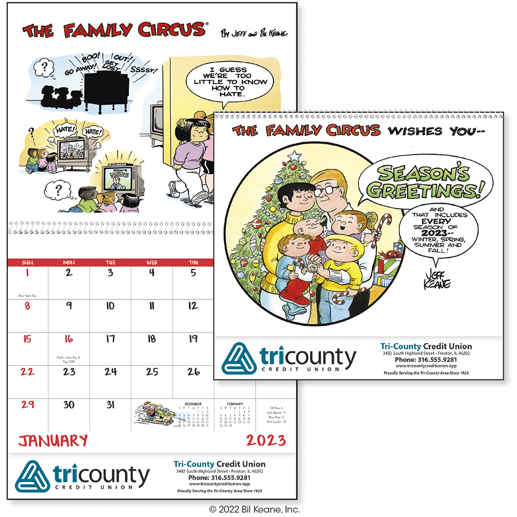 Family Circus Spiral Calendar