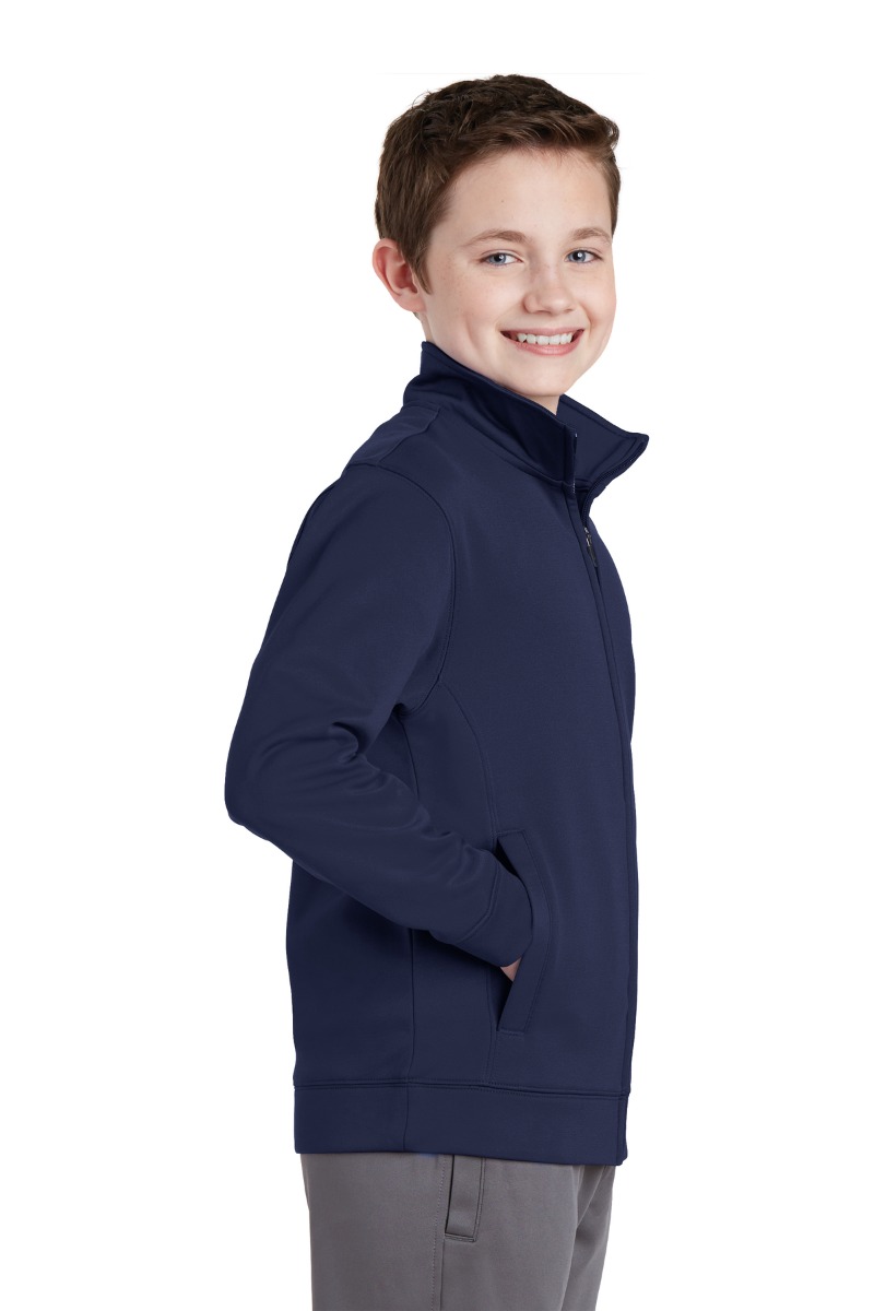 Sport-Tek Youth Sport-Wick® Fleece Full-Zip Jacket Product Image