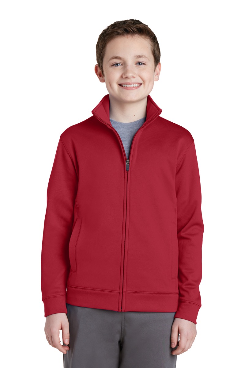Sport-Tek Youth Sport-Wick® Fleece Full-Zip Jacket Product Image