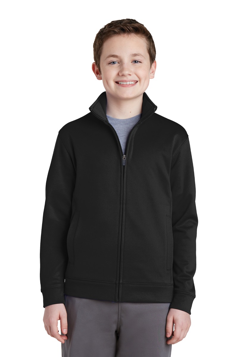 Sport-Tek Youth Sport-Wick® Fleece Full-Zip Jacket Product Image