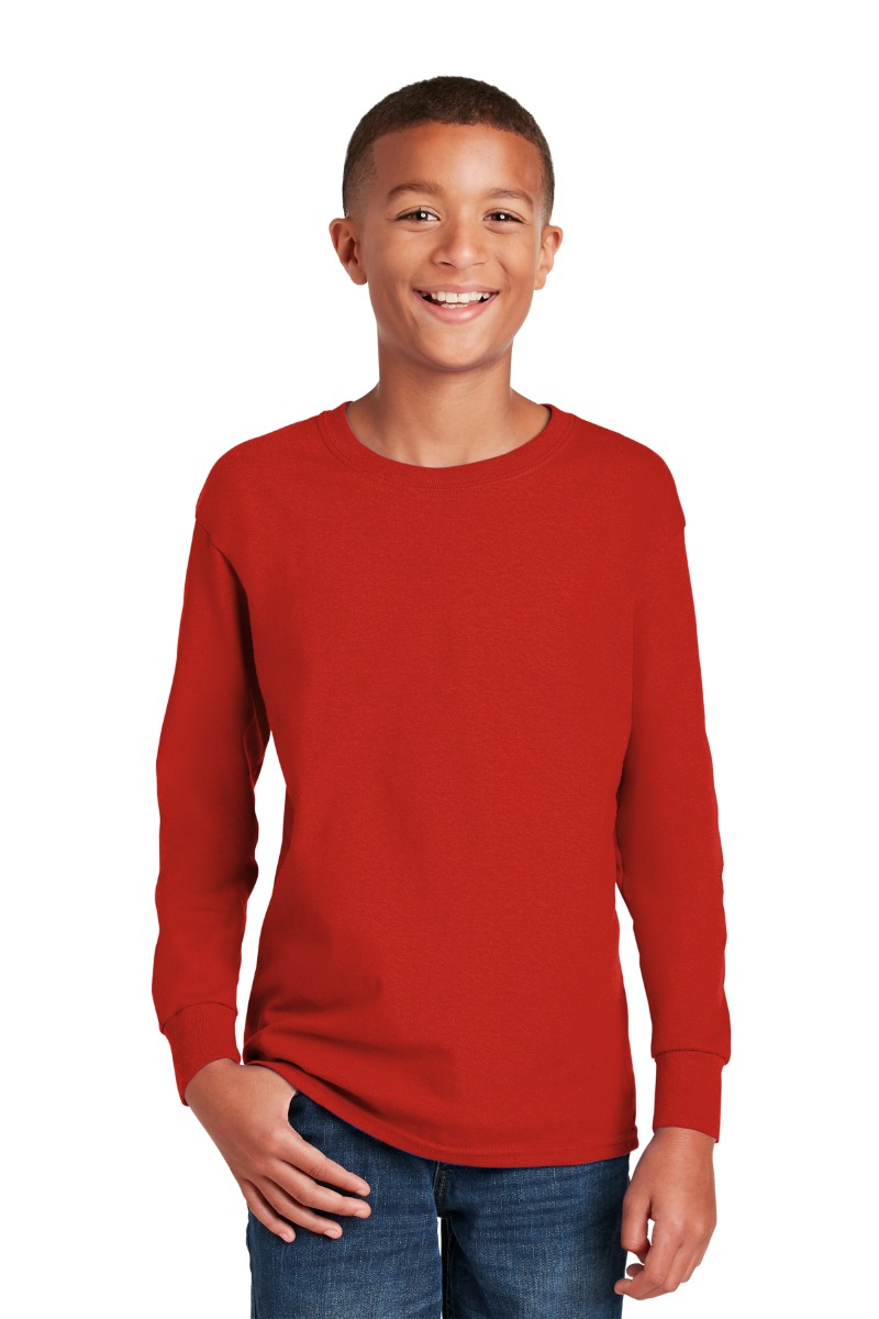 Gildan Youth Heavy Cotton™ 100% Cotton Long Sleeve T-Shirt Product Image