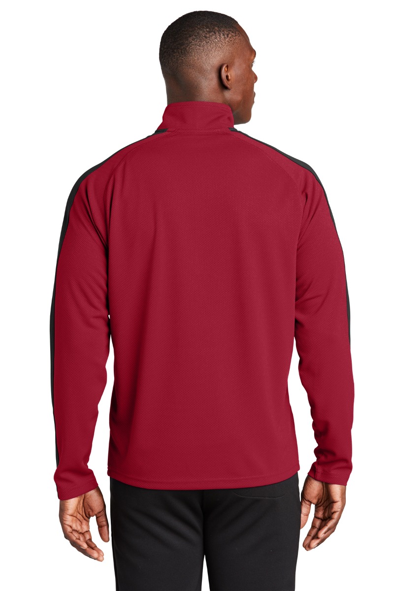Sport-Tek Sport-Wick® Textured Colorblock 1/4-Zip Pullover Product Image
