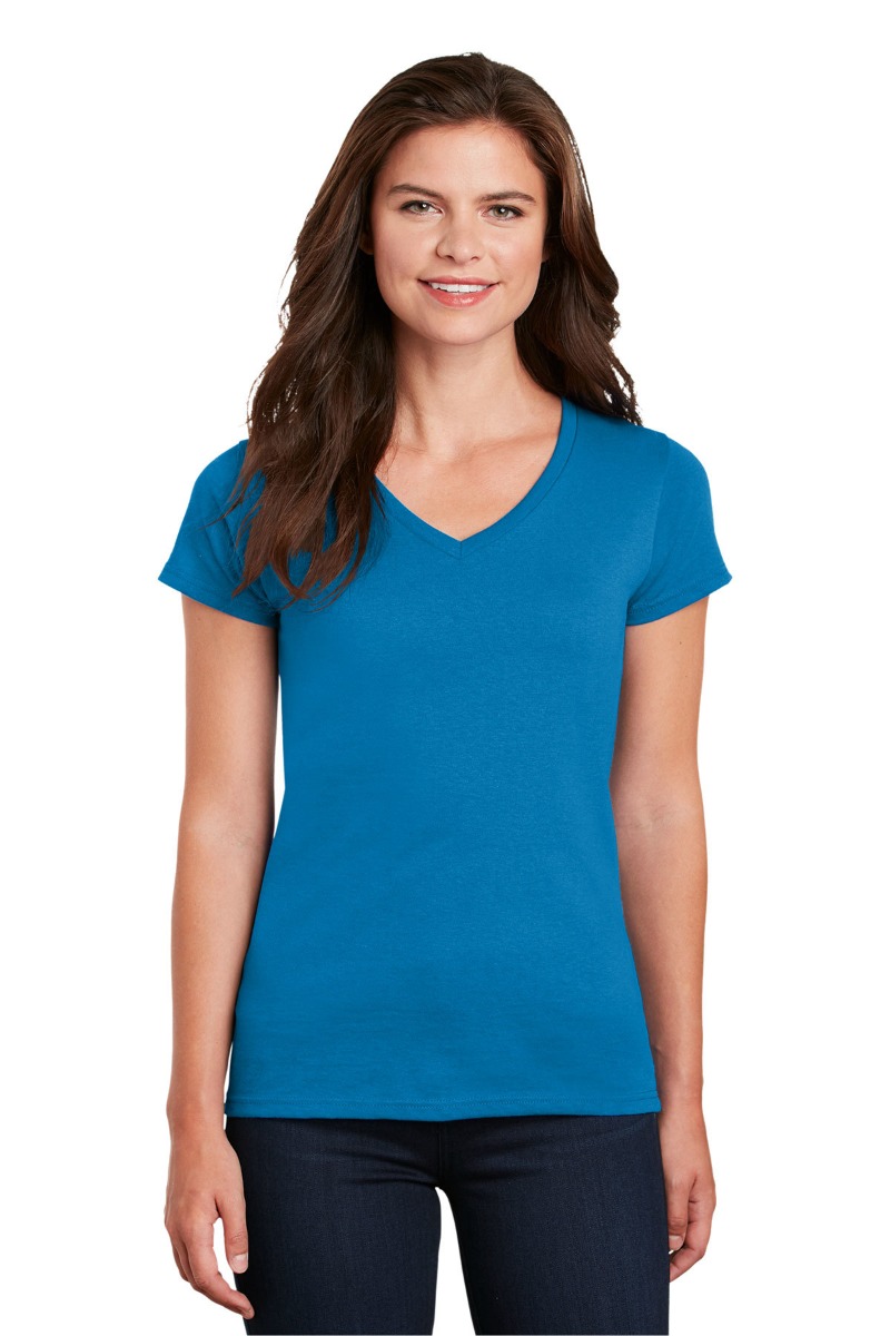 Gildan Women's Heavy Cotton™ 100% Cotton V-Neck T-Shirt Product Image