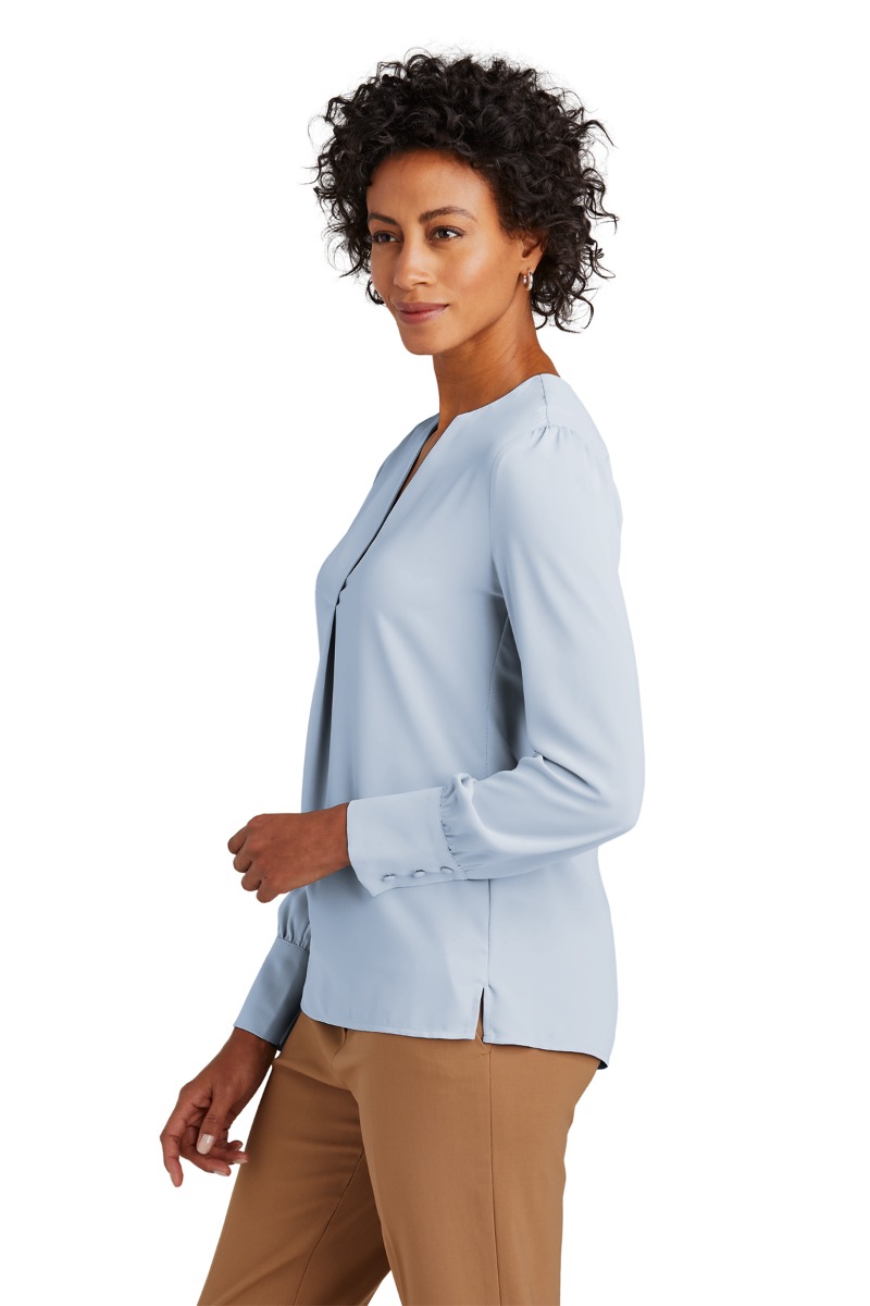 Brooks Brothers® Women’s Open-Neck Satin Blouse Product Image