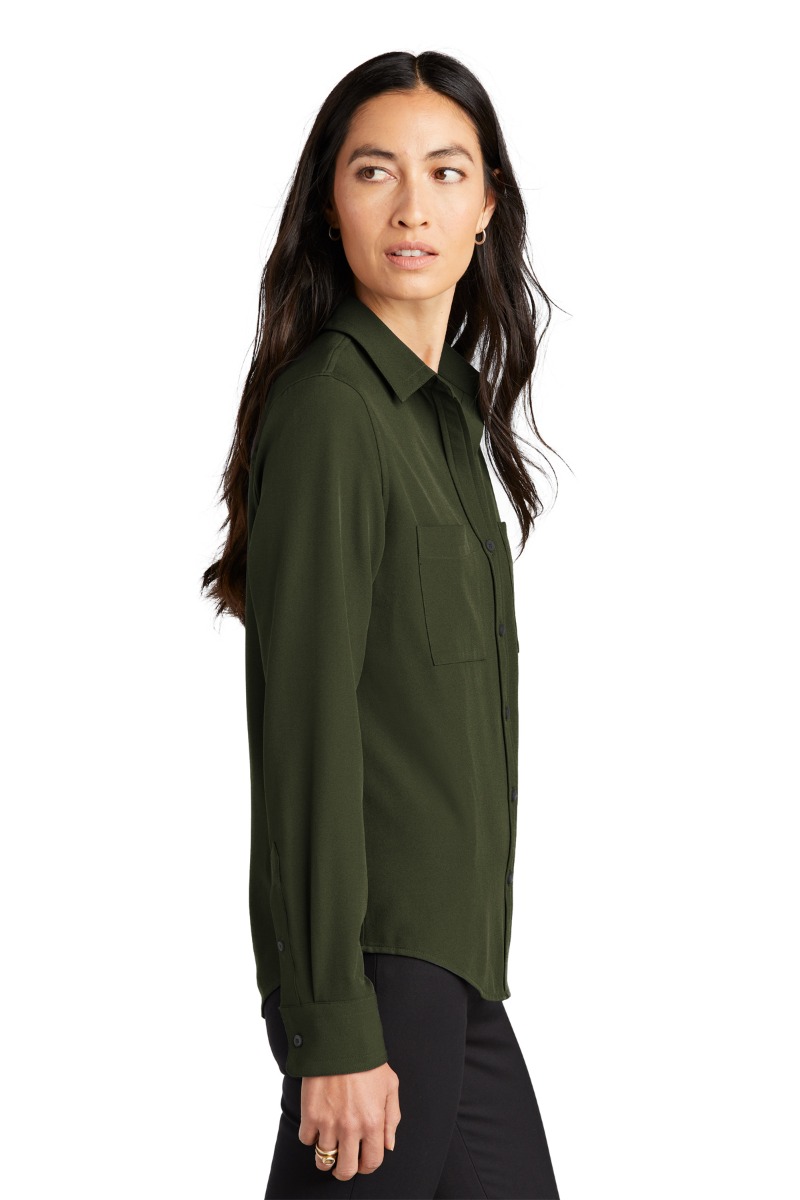 Mercer+Mettle® Women's Stretch Crepe Long Sleeve Camp Blouse Product Image