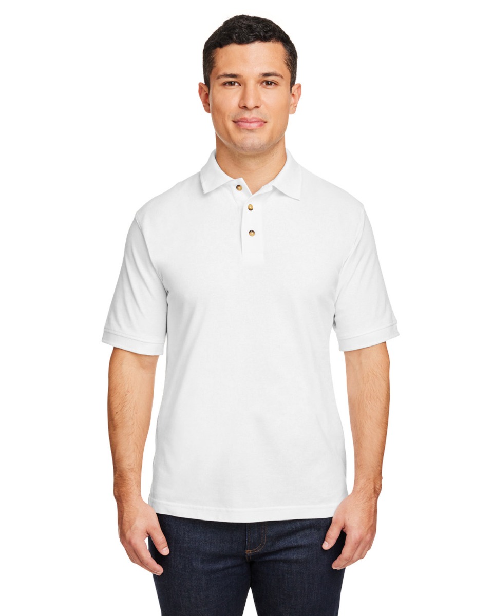 Harriton Men's 6 oz. Ringspun Cotton Piqué Short-Sleeve Polo Product Image