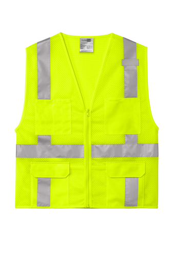 CornerStone ANSI 107 Class 2 Mesh Six-Pocket Zippered Vest Product Image