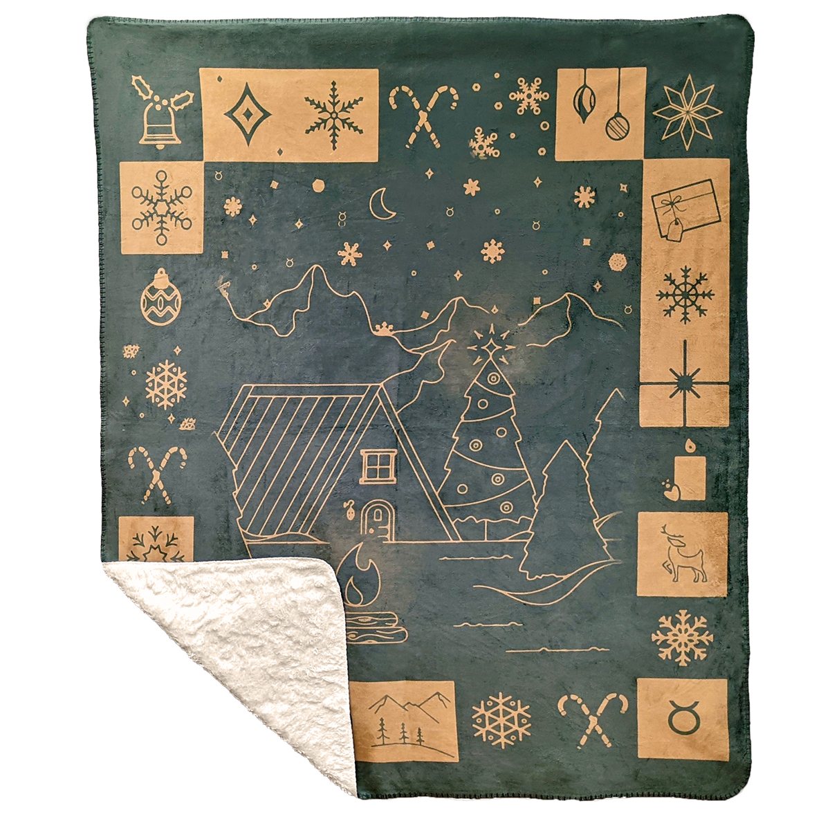 Full Color Sherpa Plush Blanket Product Image