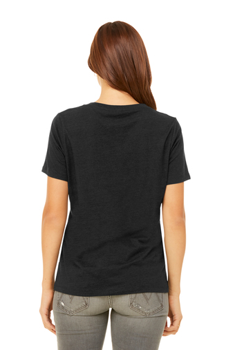 BELLA+CANVAS Women’s Relaxed Heather CVC V-Neck Tee Product Image