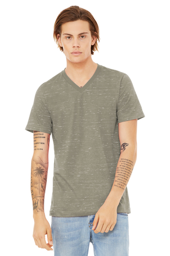 BELLA+CANVAS Unisex Textured Jersey V-Neck Tee Product Image
