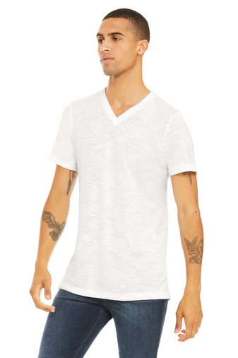 BELLA+CANVAS Unisex Textured Jersey V-Neck Tee Product Image