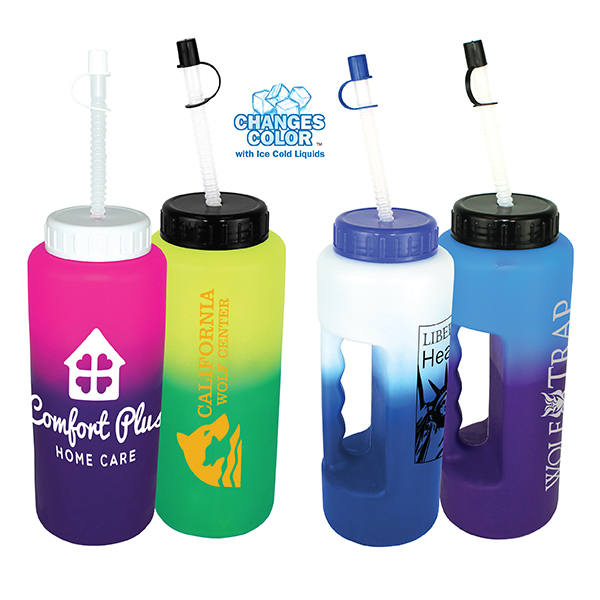 Mood 32 oz. Grip Bottle with Flexible Straw Product Image