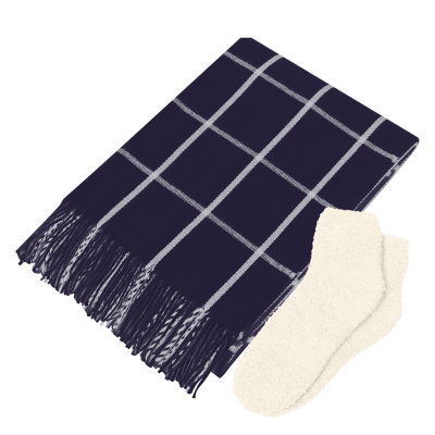 Charleston Throw & Fuzzy Socks Set Product Image
