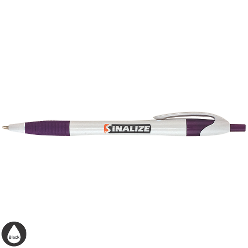 Archer White Pen w/ Colored Gripper & Accents Product Image