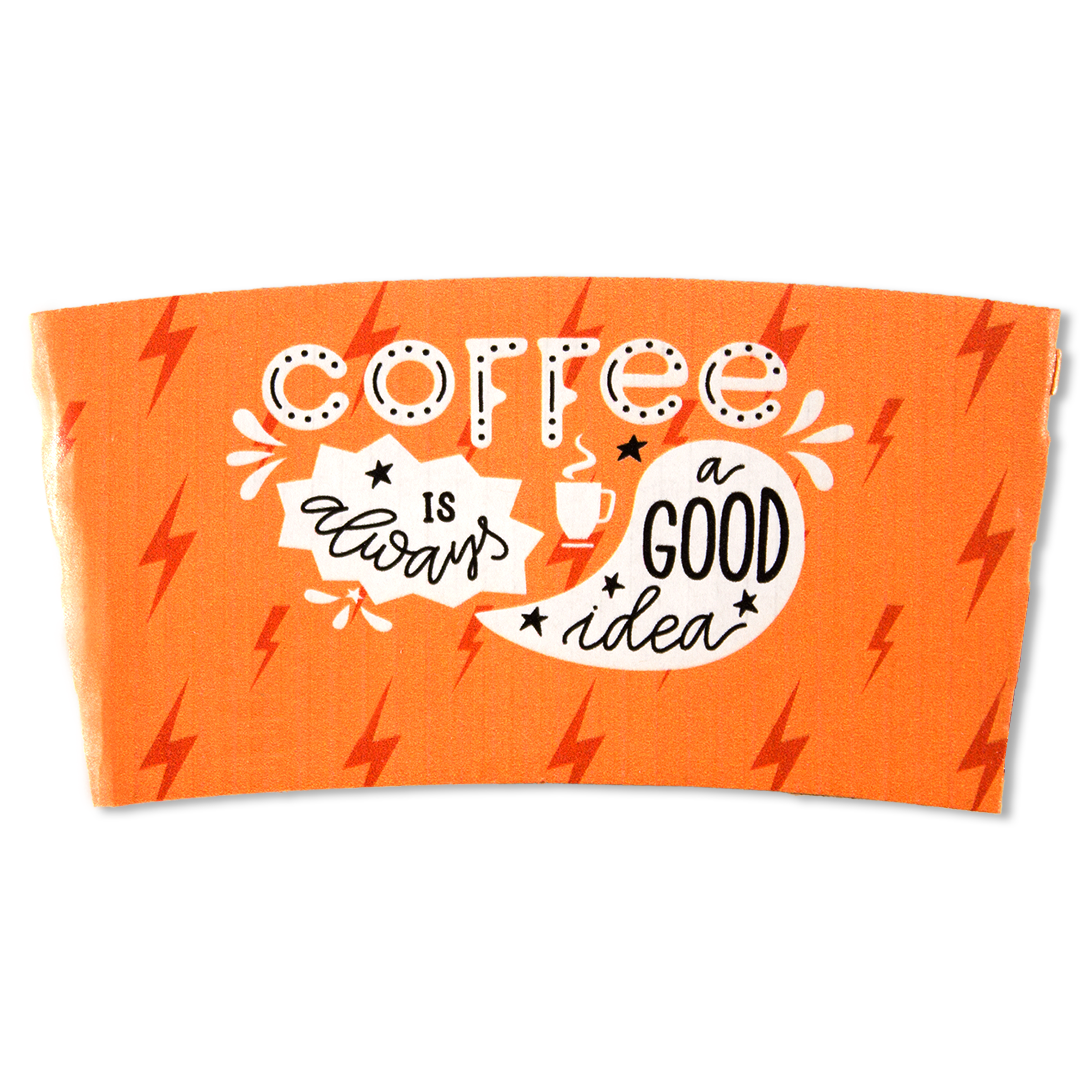 Full Color White Coffee Cup Sleeve Product Image