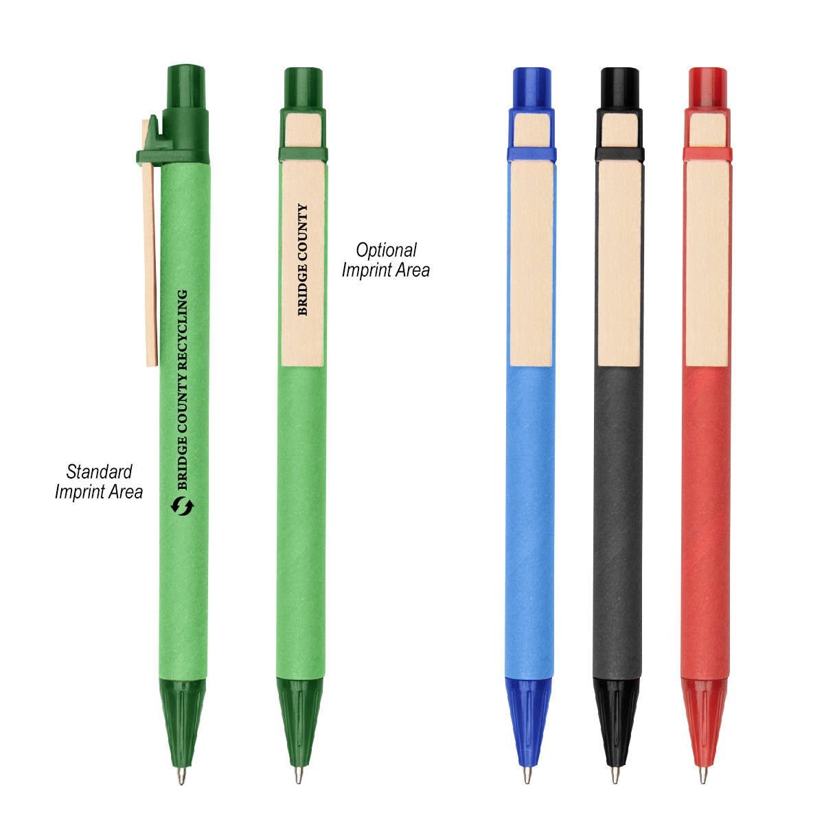 Eco-Inspired Pen with Color Barrel Product Image