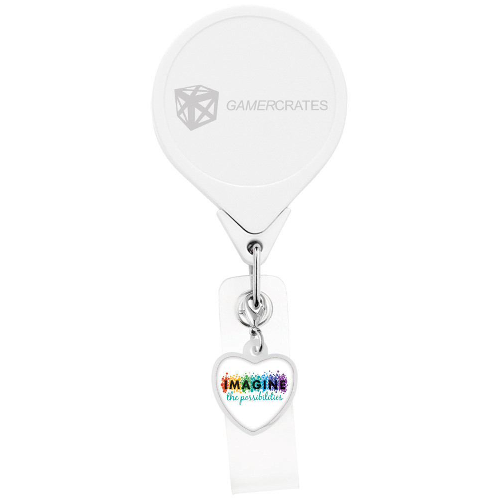 Heart Badge Reel Charm Product Image