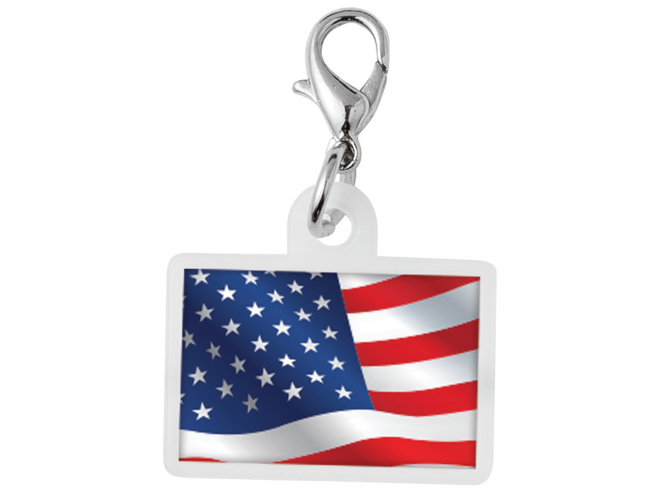 Rectagle Badge Reel Charm Product Image