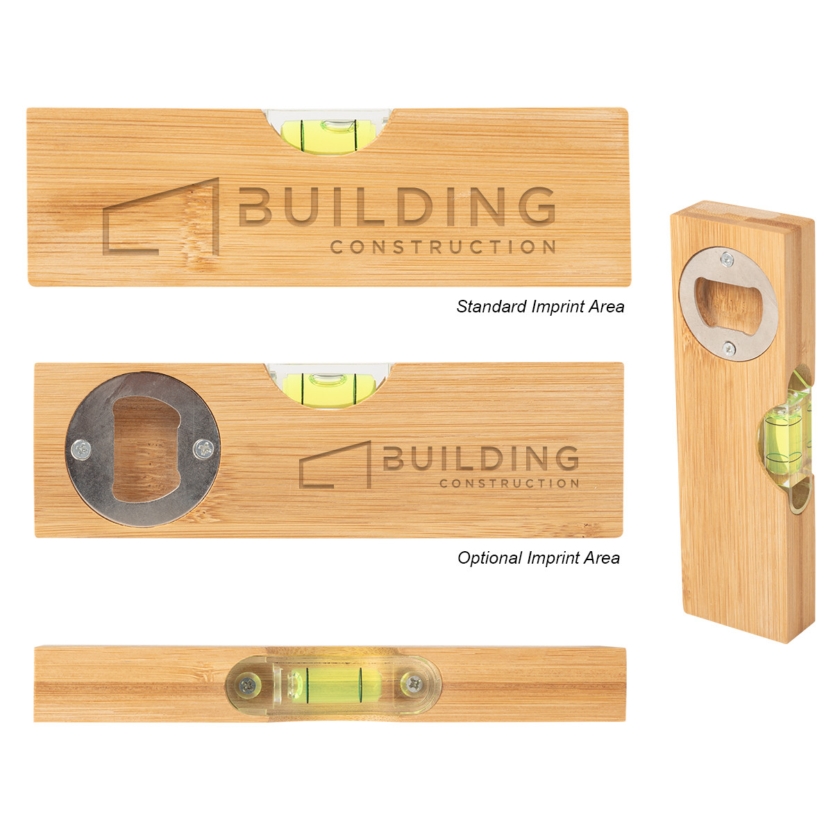 Bamboo Level With Bottle Opener Product Image