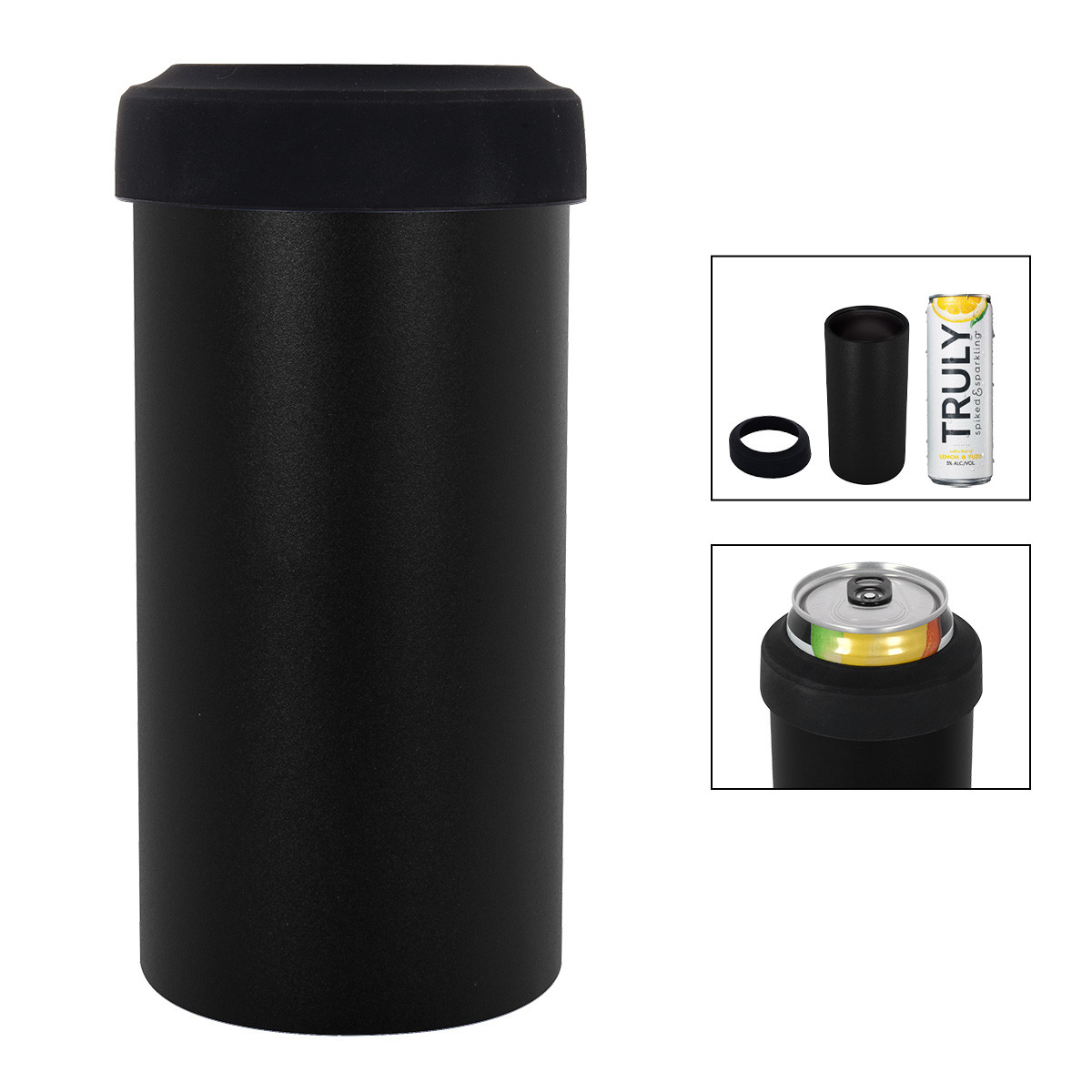 Full Color Slim Stainless Steel Insulated Can Holder - 12 oz. Product Image