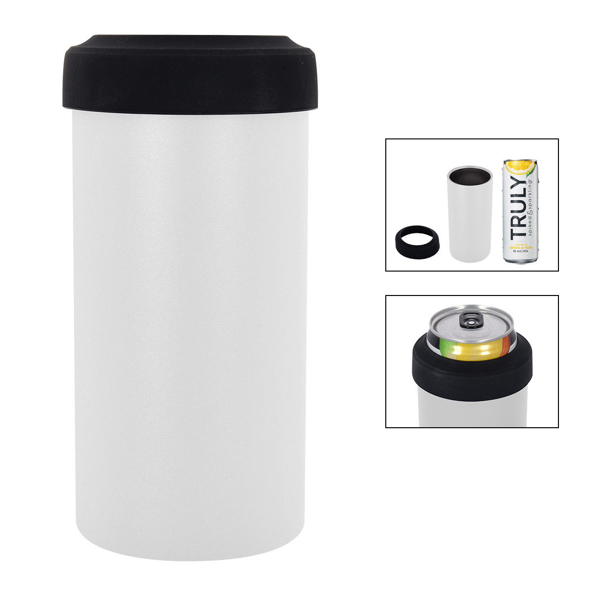 Full Color Slim Stainless Steel Insulated Can Holder - 12 oz. Product Image