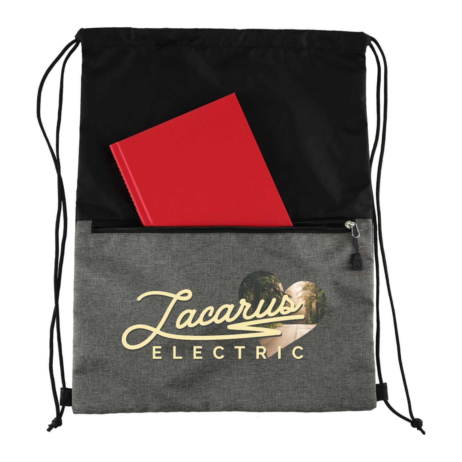 Recycled Graphite Drawstring Bag Product Image