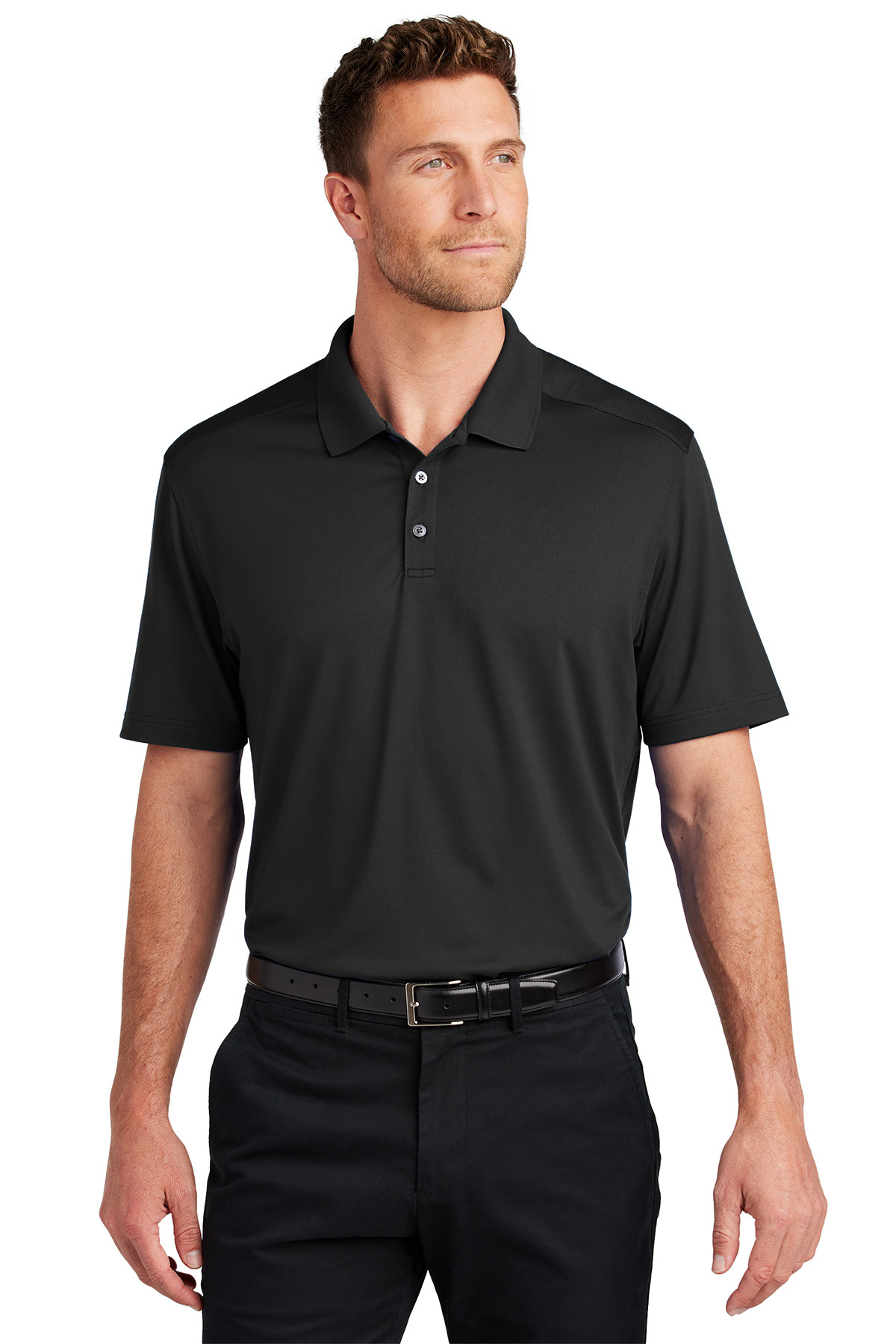 Port Authority City Stretch Flat Knit Polo Product Image