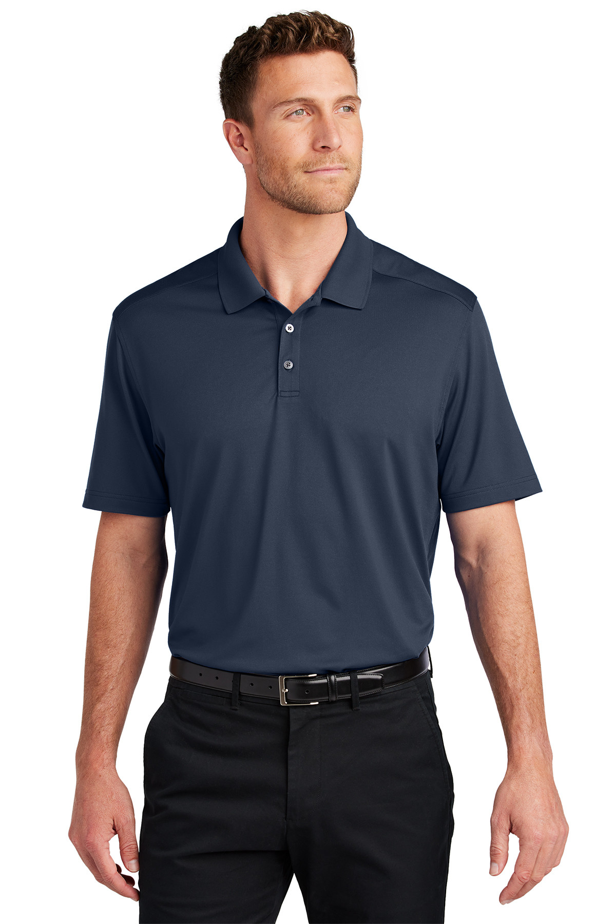 Port Authority City Stretch Flat Knit Polo Product Image