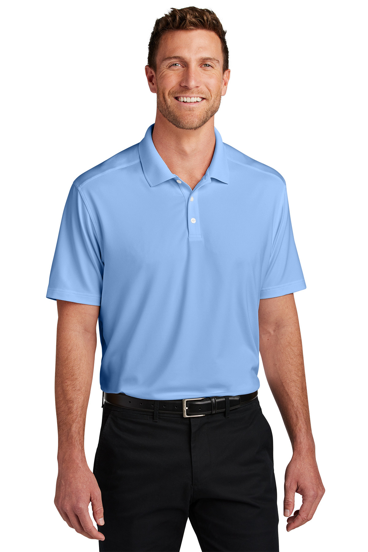 Port Authority City Stretch Flat Knit Polo Product Image