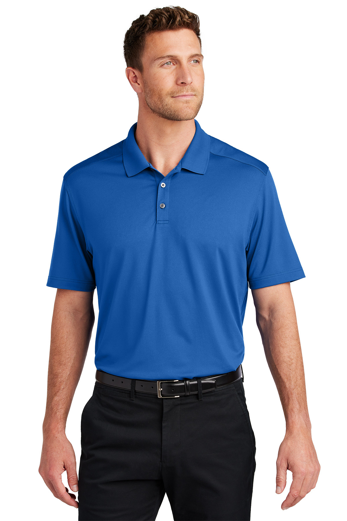 Port Authority City Stretch Flat Knit Polo Product Image