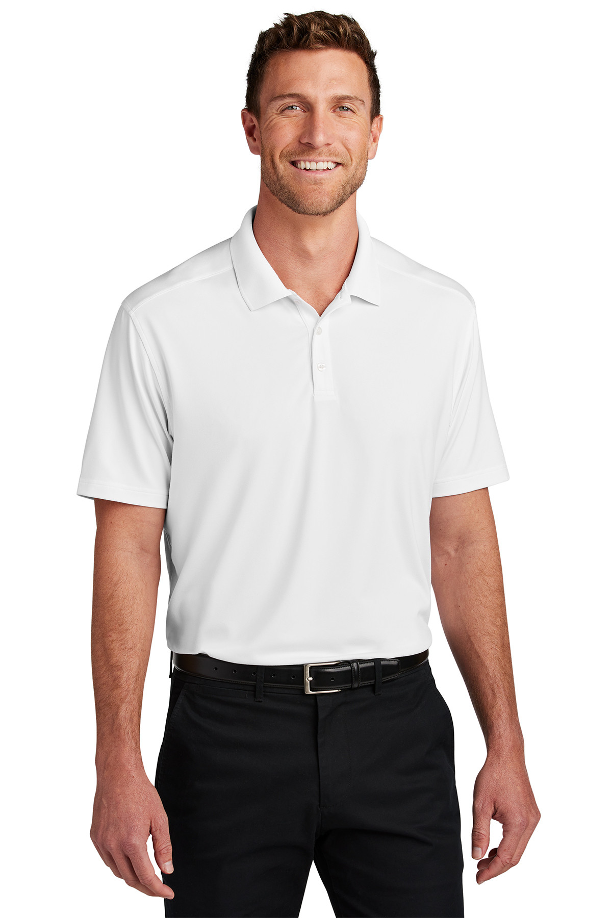 Port Authority City Stretch Flat Knit Polo Product Image