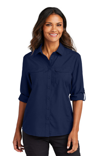 Port Authority Women's Long Sleeve UV Daybreak Shirt Product Image