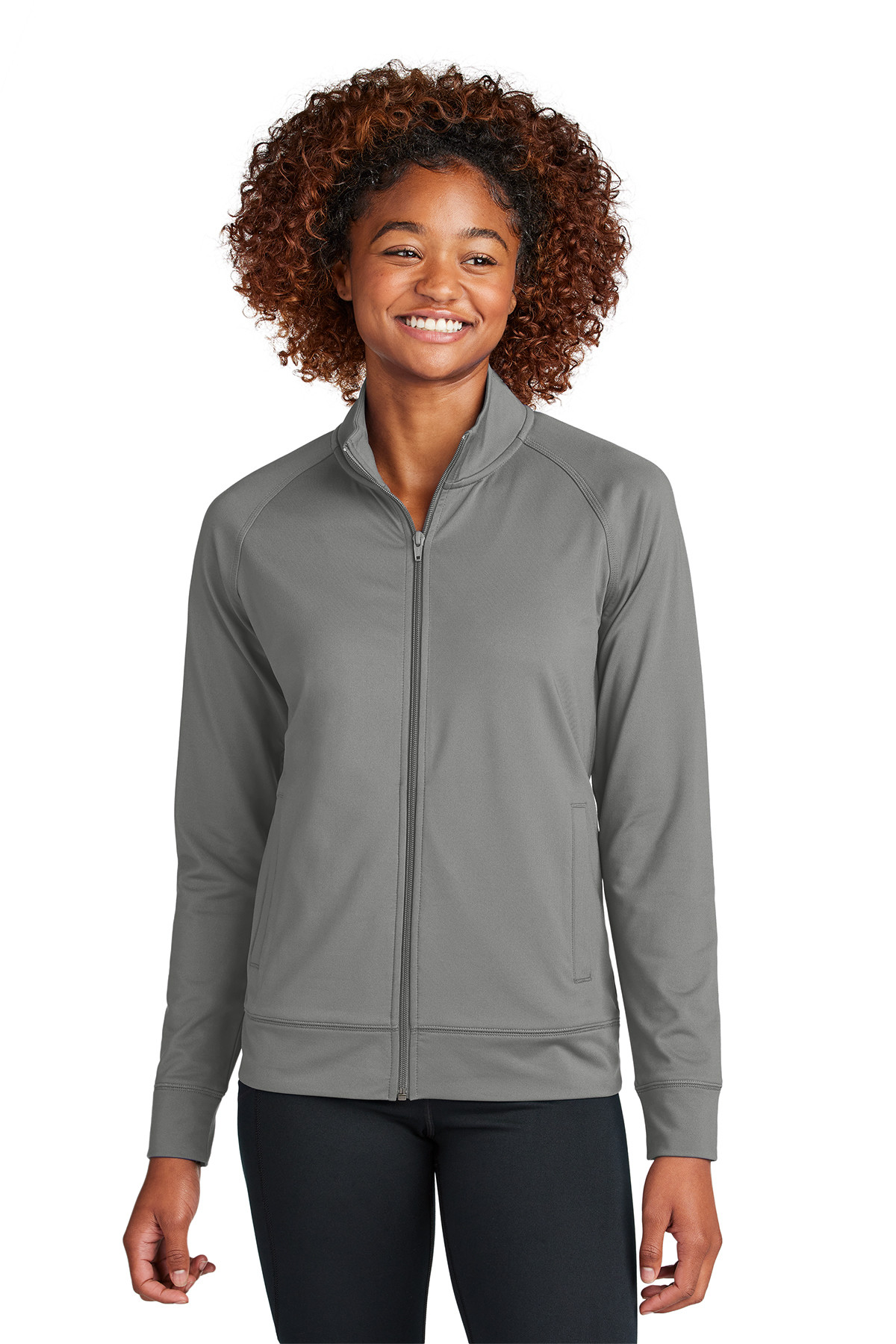 Sport-Tek Women's Sport-Wick® Stretch Full-Zip Cadet Jacket Product Image
