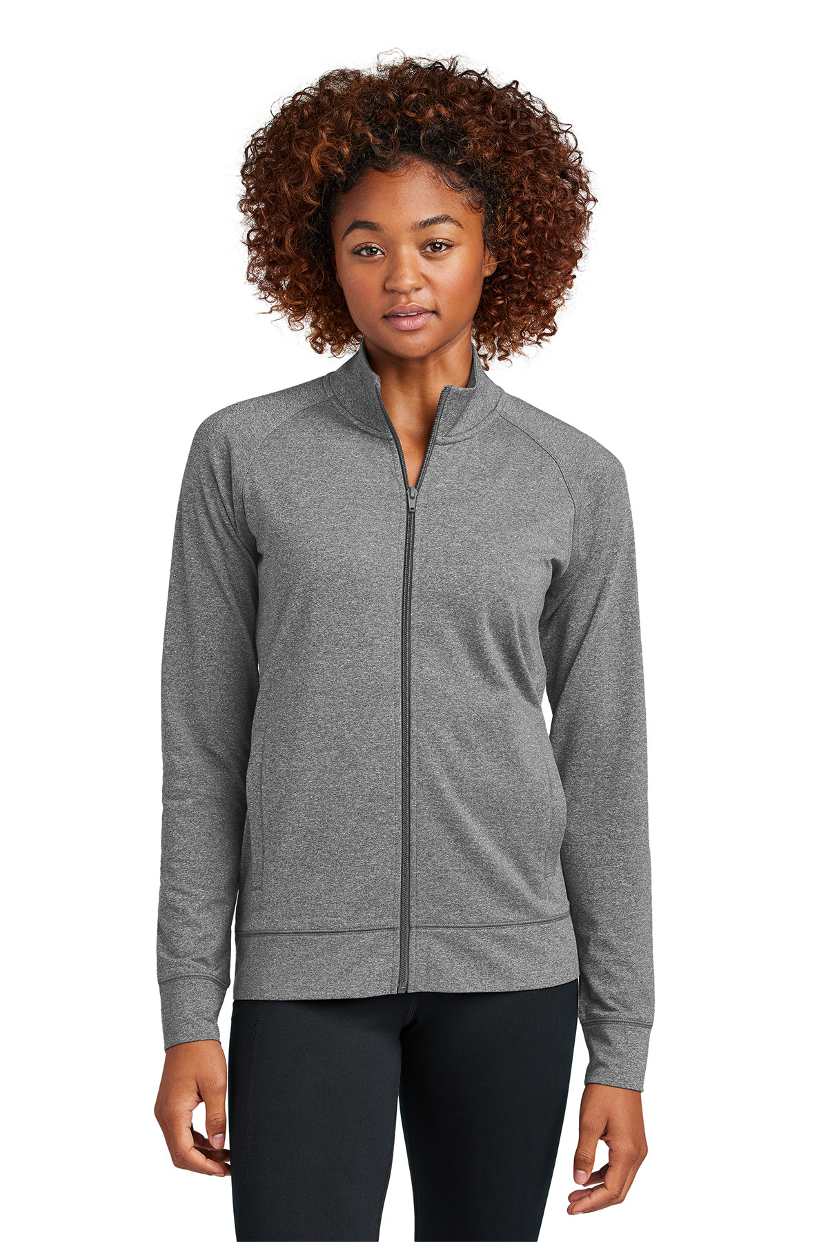 Sport-Tek Women's Sport-Wick® Stretch Full-Zip Cadet Jacket Product Image